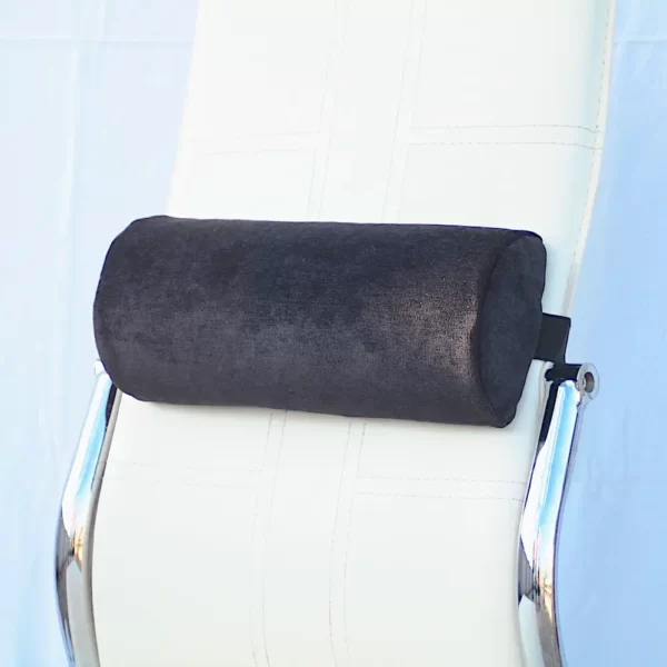 Lumbar half roller on the back of the chair
